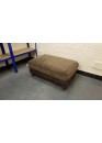 Ex-display Lawrence brown leather and fabric large footstool