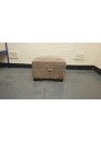 Ex-display light brown fabric rectangular storage footstool