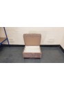 Ex-display light brown fabric rectangular storage footstool
