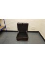 Ex-display Carolina brown leather storage footstool