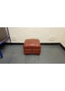 Ex-display Carolina red leather storage footstool