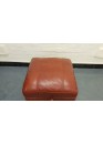 Ex-display Carolina red leather storage footstool