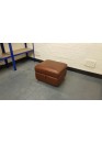 Ex-display Compact collection brown leather storage footstool